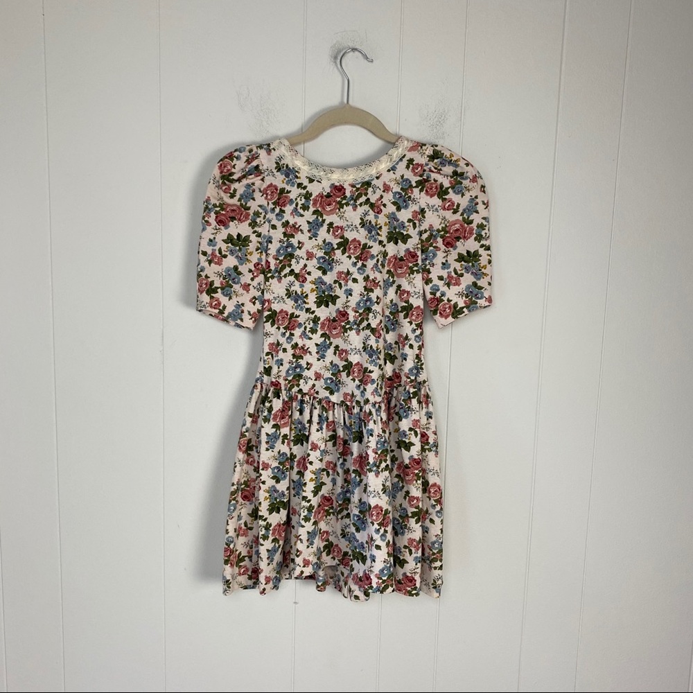 Amy Byer Floral Lace Girls Drop Waist Dress sz. 12 - Picture 11 of 16